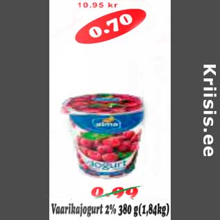 Allahindlus - Vaarikajogurt 2% 380 g