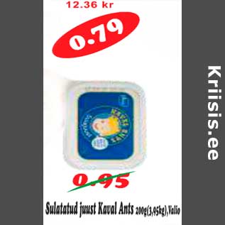 Allahindlus - Sulatatud juust Kaval Ants 200 g