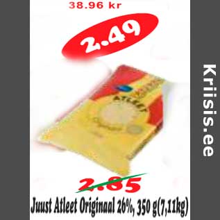 Allahindlus - Juust Atleet Originaal 26%, 350g