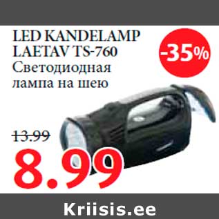 Allahindlus - LED KANDELAMP LAETAV TS-760