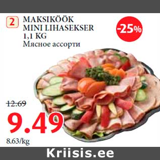 Allahindlus - MAKSIKÖÖK MINI LIHASEKSER 1,1 KG