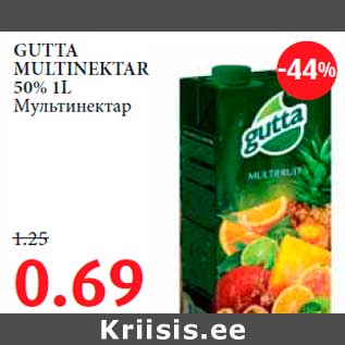 Allahindlus - GUTTA MULTINEKTAR 50% 1L