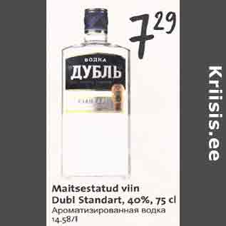 Allahindlus - Maitsestatud viin Dubl Standаrt, 40%, 75 сl