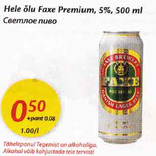 Allahindlus - Hele бlu Fохе Рrеmium, 5%, 500 ml