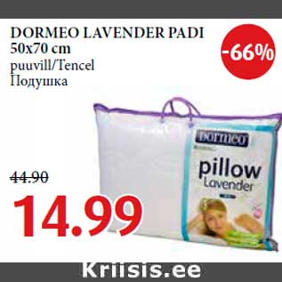 Allahindlus - DORMEO LAVENDER PADI 50x70 cm