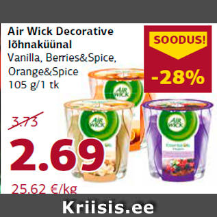 Allahindlus - Air Wick Decorative lõhnaküünal