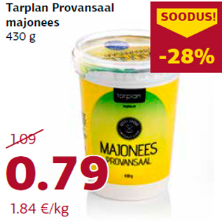 Allahindlus - Tarplan Provansaal majonees 430 g