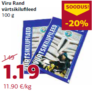 Allahindlus - Viru Rand vürtsikilufileed 100 g