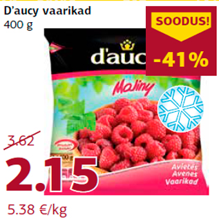 Allahindlus - D’aucy vaarikad 400 g