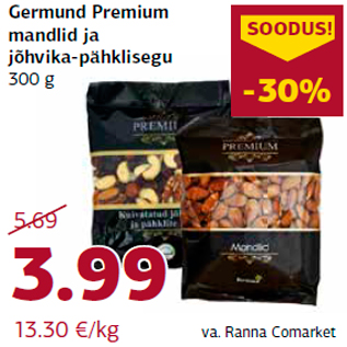 Allahindlus - Germund Premium mandlid ja jõhvika-pähklisegu 300 g