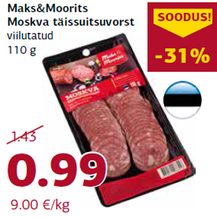 Allahindlus - Maks&Moorits Moskva täissuitsuvorst