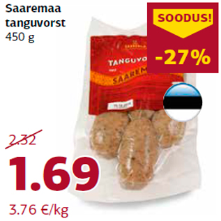 Allahindlus - Saaremaa tanguvorst 450 g