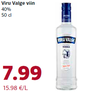 Allahindlus - Viru Valge viin 40% 50 cl