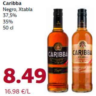 Allahindlus - Caribba Negro, Xtabla 37,5% 35% 50 cl