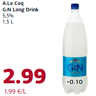 Allahindlus - A.Le Coq G:N Long Drink 5,5% 1,5 L