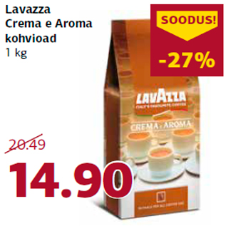 Allahindlus - Lavazza Crema e Aroma kohvioad 1 kg