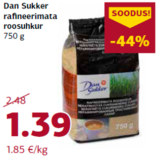 Allahindlus - Dan Sukker rafineerimata roosuhkur 750 g