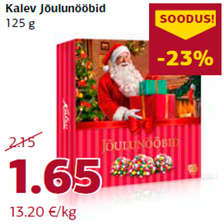 Allahindlus - Kalev Jõulunööbid 125 g