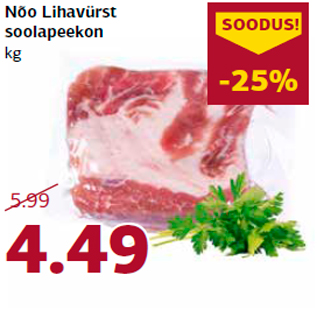 Allahindlus - Nõo Lihavürst soolapeekon kg