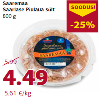 Allahindlus - Saaremaa Saarlase Piulaua sült 800 g