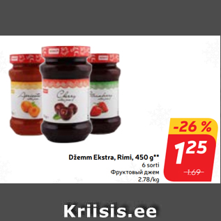 Allahindlus - Džemm Ekstra, Rimi, 450 g** 6 sorti