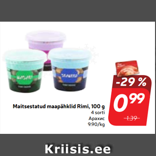 Allahindlus - Maitsestatud maapähklid Rimi, 100 g