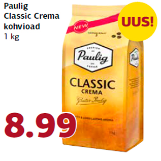 Allahindlus - Paulig Classic Crema kohvioad 1 kg