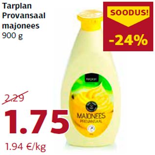 Allahindlus - Tarplan Provansaal majonees 900 g