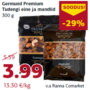 Allahindlus - Germund Premium Tudengi eine ja mandlid 300 g