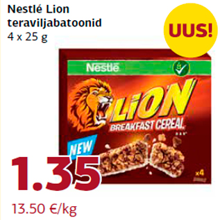 Allahindlus - Nestlé Lion teraviljabatoonid