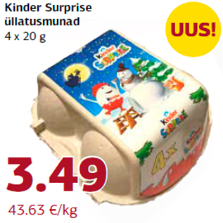 Allahindlus - Kinder Surprise üllatusmunad