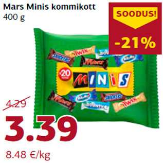 Allahindlus - Mars Minis kommikott 400 g