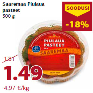 Allahindlus - Saaremaa Piulaua pasteet 300 g