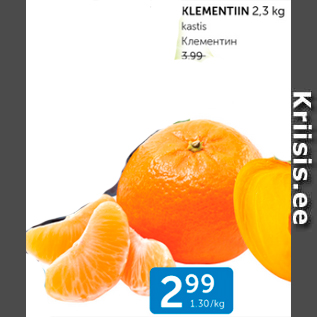 Allahindlus - KLEMENTIIN 2,3 KG