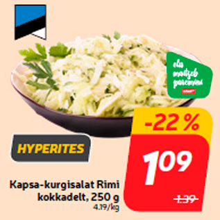 Allahindlus - Kapsa-kurgisalat Rimi kokkadelt, 250 g