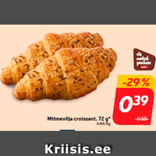 Allahindlus - Mitmevilja croissant, 72 g*