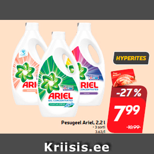 Allahindlus - Pesugeel Ariel, 2,2 l