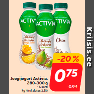 Allahindlus - Joogijogurt Activia, 280-300 g