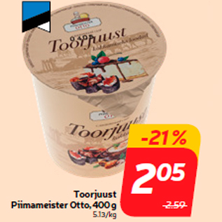 Allahindlus - Toorjuust Piimameister Otto, 400 g