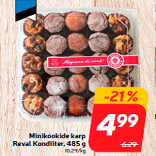 Allahindlus - Minikookide karp Reval Kondiiter, 485 g