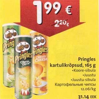 Allahindlus - Pringles kartulikrõpsud