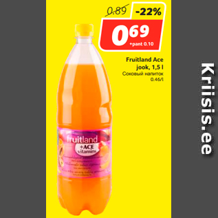 Allahindlus - Fruitland Ace jook, 1,5 l