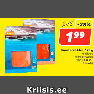 Allahindlus - Rimi forellifilee, 120 g