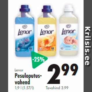 Allahindlus - Lenor Pesuloputusvahend 1,9 l