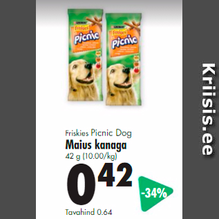 Allahindlus - Friskies Picnic Dog Maius kanaga 42 g