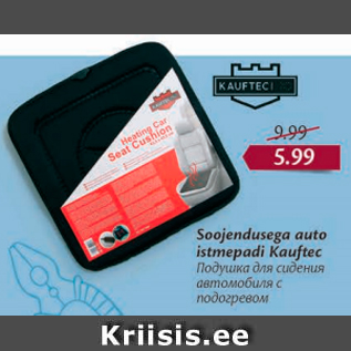 Allahindlus - Soojendusega auto istmepadi Kauftec