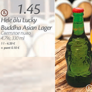 Allahindlus - Hele õlu Lucky Buddha Asian Lager