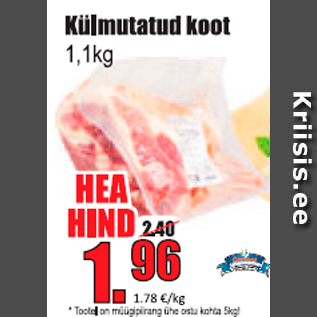 Allahindlus - Külmutatud koot 1,1 kg