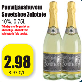 Allahindlus - Puuviljavahuvein Sovetskoe Zolotoje