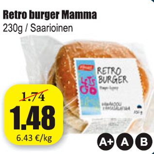 Allahindlus - Retro burger Mamma